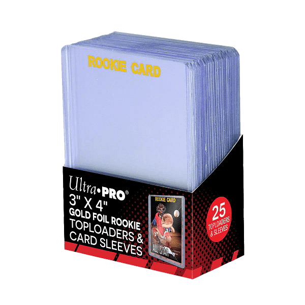 186726-101488_1920x1920 Ultra Pro - 3"x4" Clear "Rookie Gold" Toploaders & Card Sleeves (25ct)